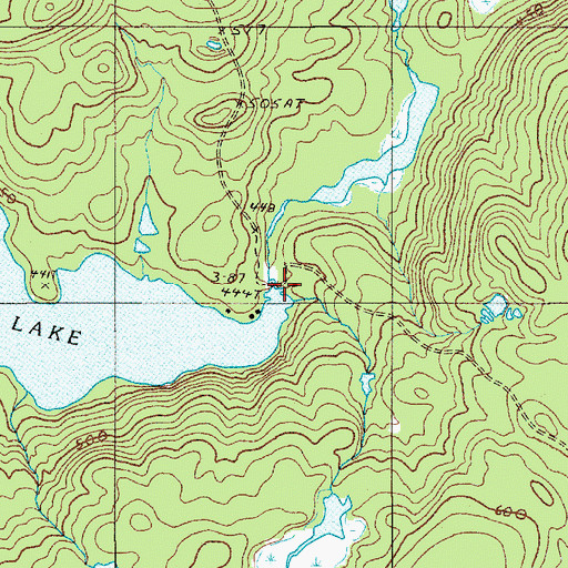 Topographic Map of Seboeis Dam, ME