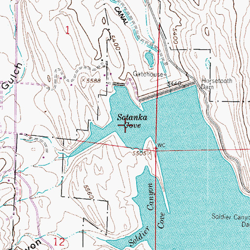Topographic Map of Satanka Cove, CO