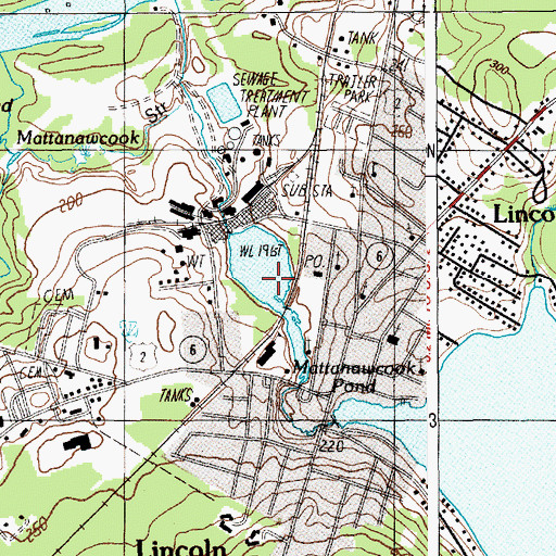 Topographic Map of Mill Pond, ME