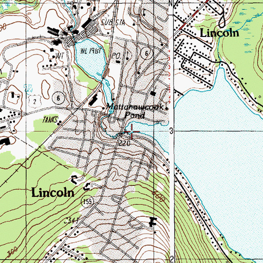 Topographic Map of Mattanawcook Dam, ME
