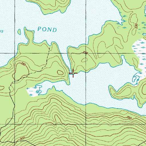 Topographic Map of Folsom Pond Dam, ME