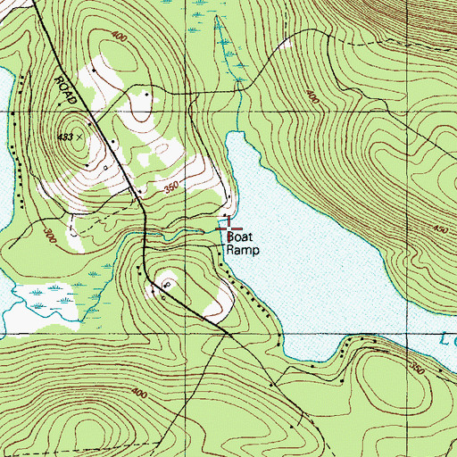 Topographic Map of Long Pond Dam, ME