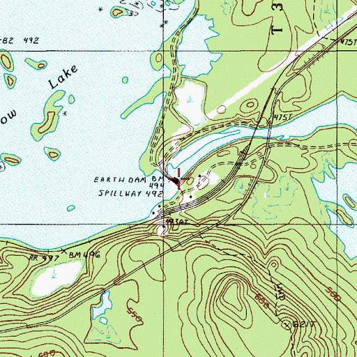 Topographic Map of North Twin Dam, ME