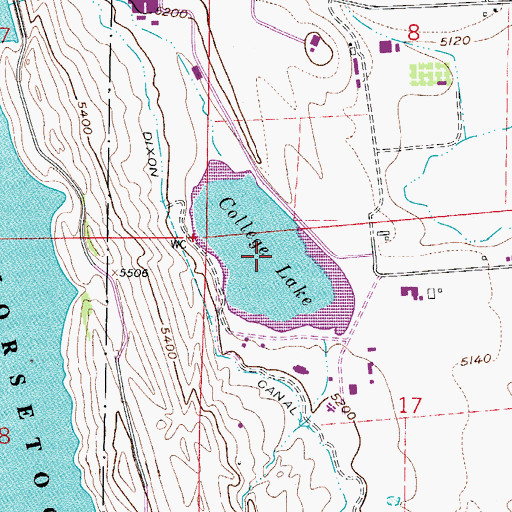 Topographic Map of College Lake, CO