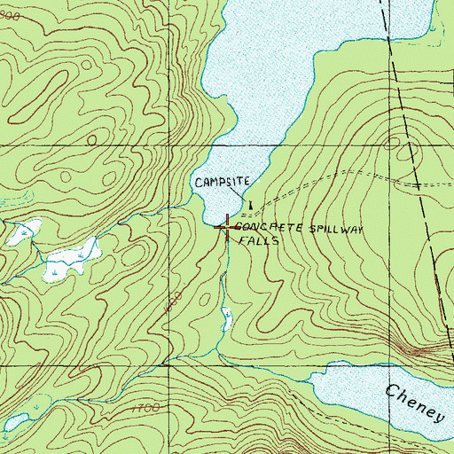 Topographic Map of Penobscot Lake Dam, ME