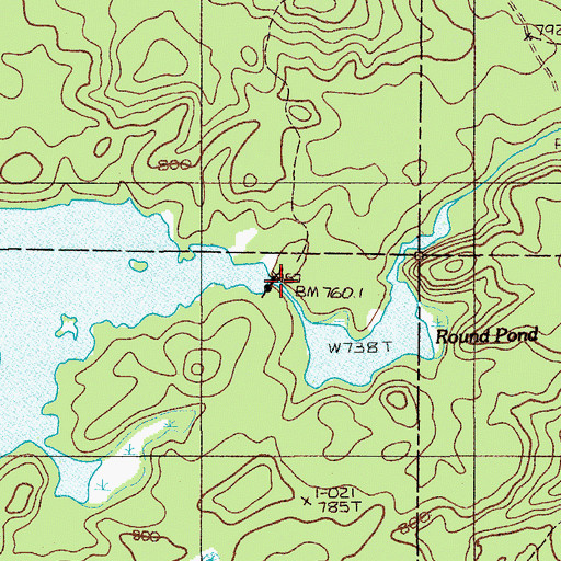 Topographic Map of Millinocket Lake Dam, ME