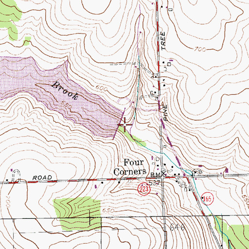 Topographic Map of Webster Brook Dam, ME