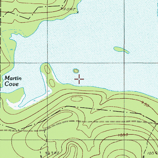 Topographic Map of Heron-Churchill Lakes, ME