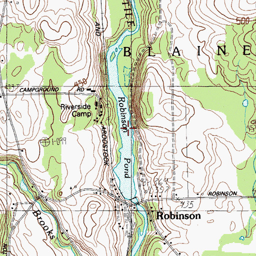 Topographic Map of Prestile Stream, ME