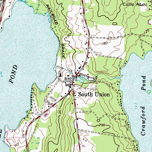 Topographic Map of Mill Stream Dam, ME
