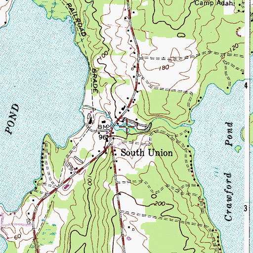 Topographic Map of Mill Stream, ME