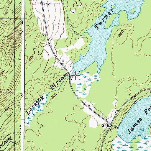 Topographic Map of Colby Mills Dam, ME