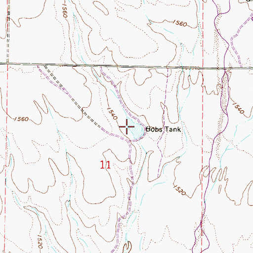 Topographic Map of Bobs Tank, AZ
