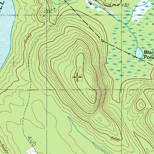 Topographic Map of Mousam River Reservoir, ME