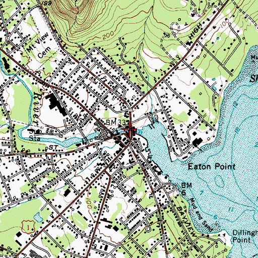 Topographic Map of Knox Mill Pond, ME