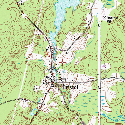 Topographic Map of Biscay Pond, ME