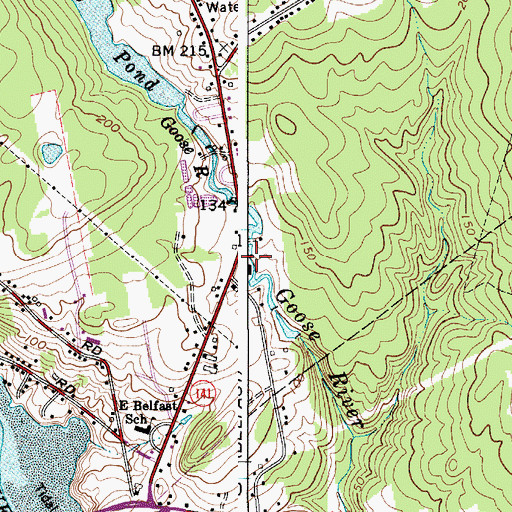 Topographic Map of Mason Pond Dam, ME