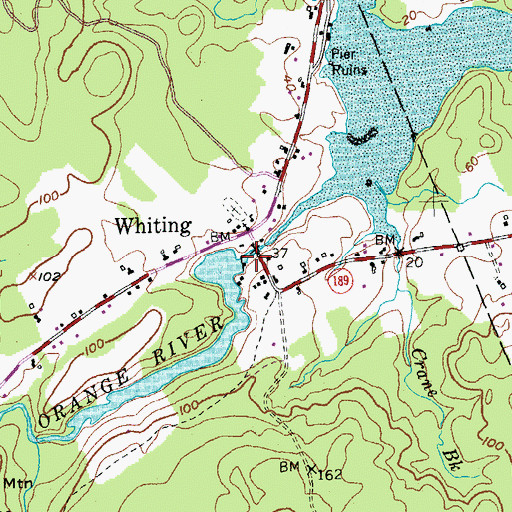 Topographic Map of Crane Dam, ME