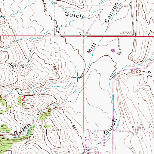 Topographic Map of Labeau Gulch, CO