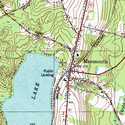 Topographic Map of Cochnewagon Dam, ME