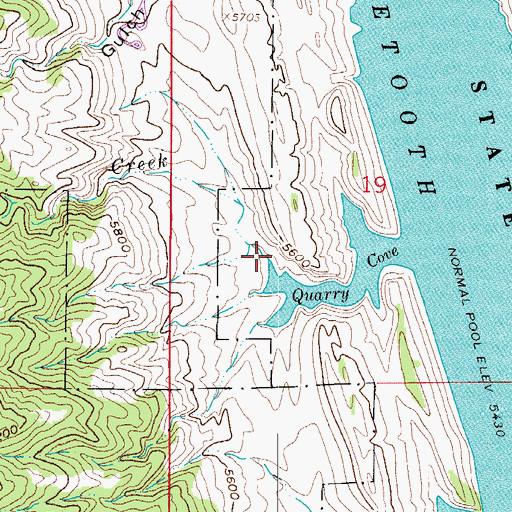 Topographic Map of Mill Creek, CO