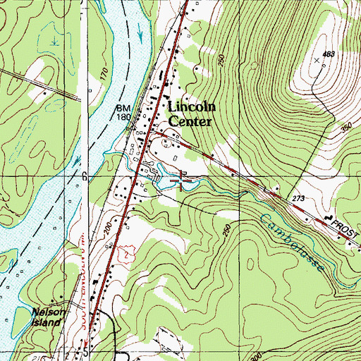 Topographic Map of Cambolasse Stream Reservoir, ME