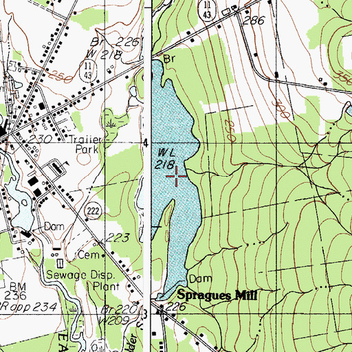 Topographic Map of Alder Stream, ME