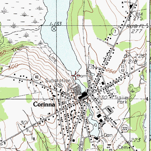 Topographic Map of Middle Dam, ME