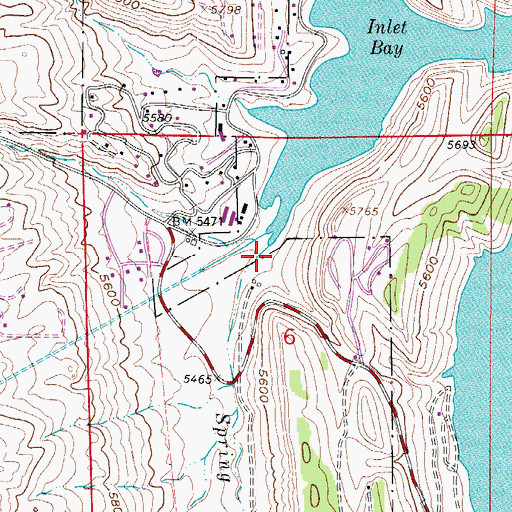 Topographic Map of Spring Creek, CO