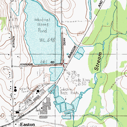 Topographic Map of Lake Josephine, ME
