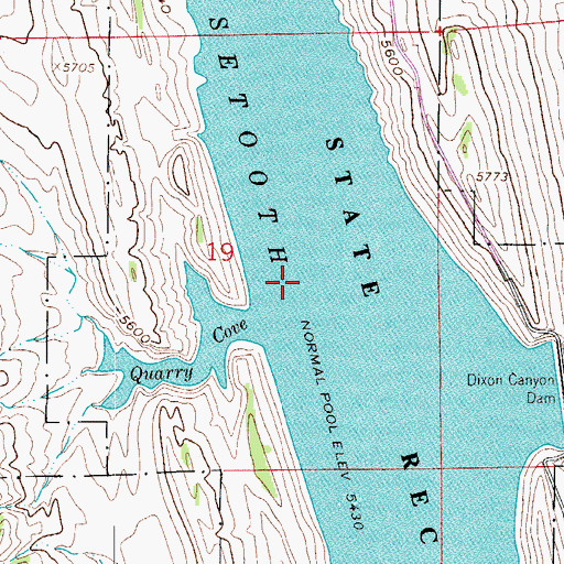 Topographic Map of Horsetooth Reservoir, CO