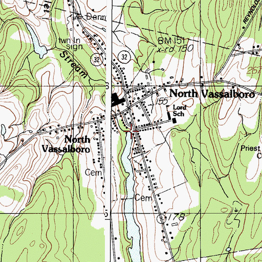 Topographic Map of Outlet Stream, ME
