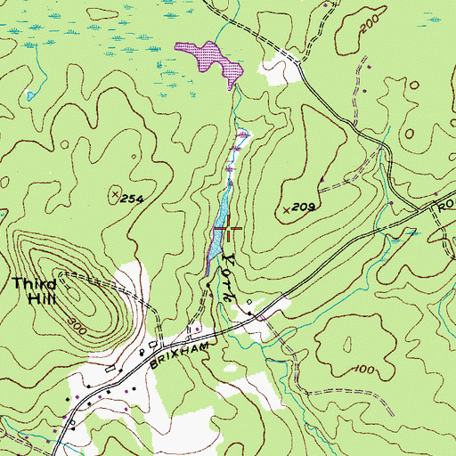 Topographic Map of Stoney Brook, ME