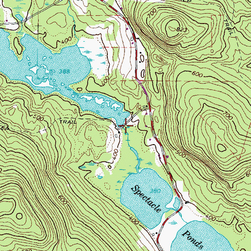 Topographic Map of Black Lake Dam, ME