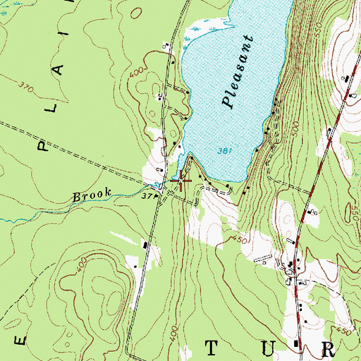 Topographic Map of Pleasant Pond Dam, ME