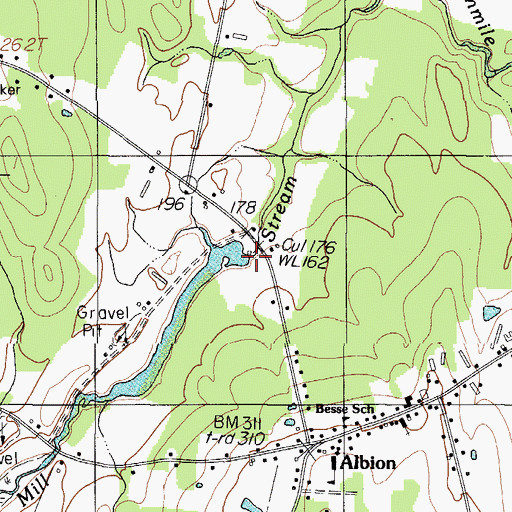 Topographic Map of Mill Stream Dam, ME