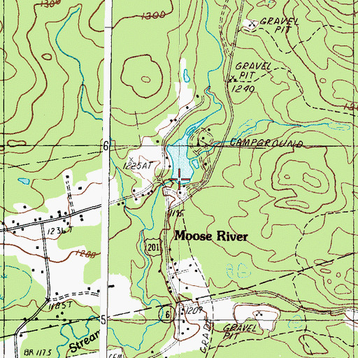 Topographic Map of Heald Stream Dam, ME