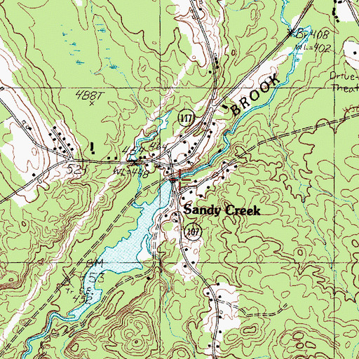 Topographic Map of Bog Dam, ME