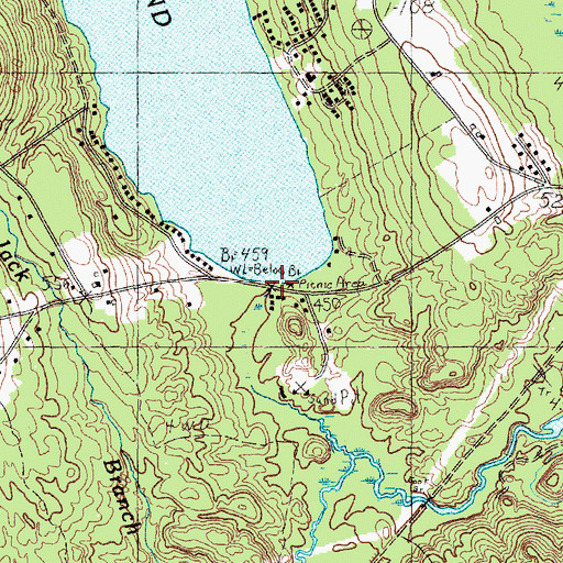 Topographic Map of Woods Pond Dam, ME