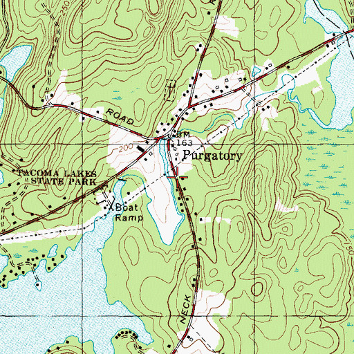 Topographic Map of Gilman Dam Pond, ME