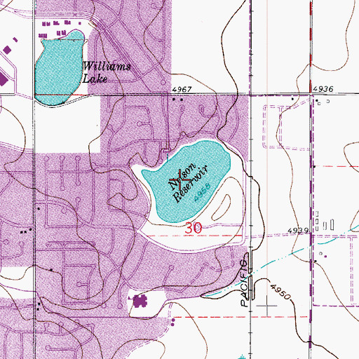 Topographic Map of Nelson Reservoir, CO