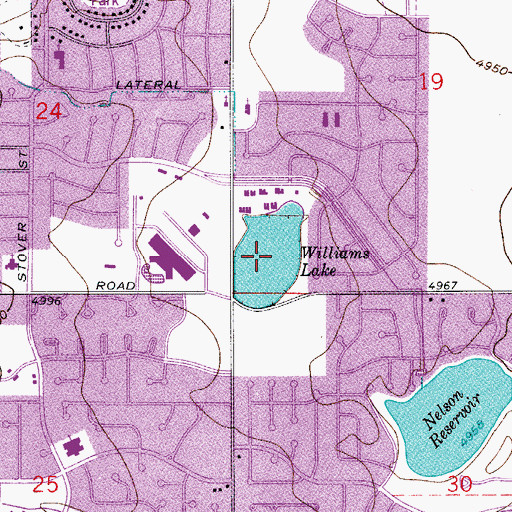 Topographic Map of Williams Lake, CO