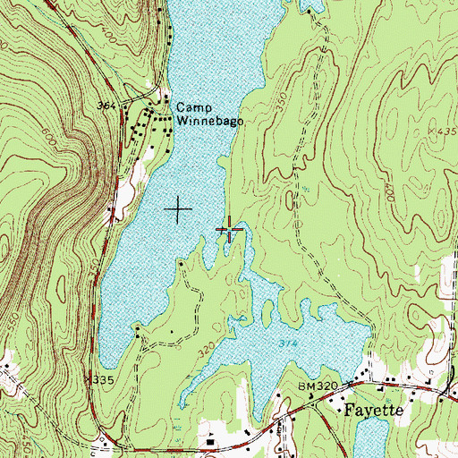 Topographic Map of Echo Lake Dam Number 1, ME