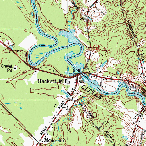 Topographic Map of Little Androscoggin River Reservoir, ME