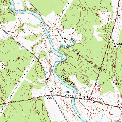 Topographic Map of Dead River Reservoir, ME