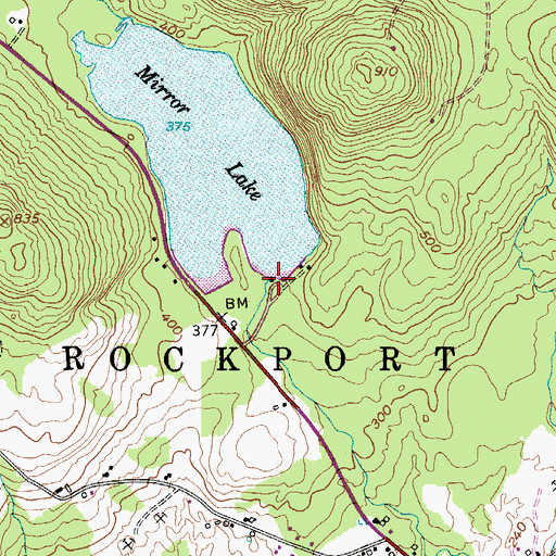Topographic Map of Mirror Lake Dam, ME