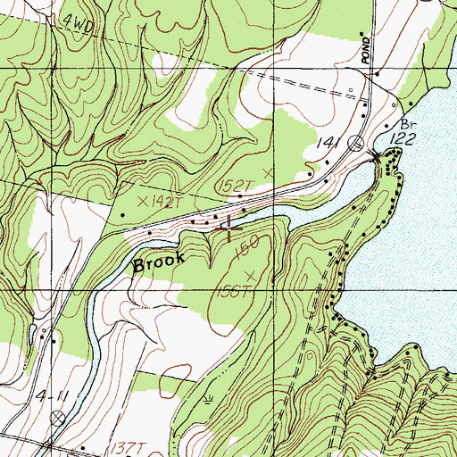 Topographic Map of Seven Mile Brook Dam, ME