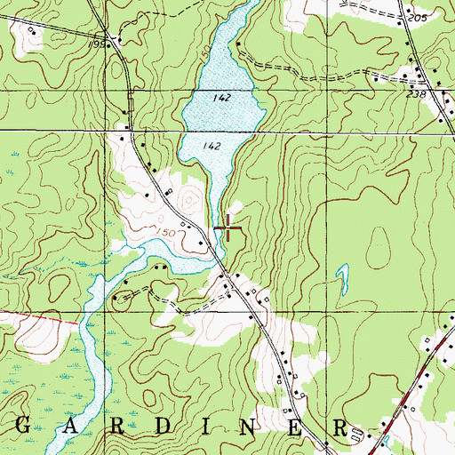 Topographic Map of Cobbosseecontee Stream Reservoir, ME