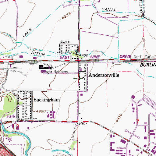 Topographic Map of Andersonville, CO