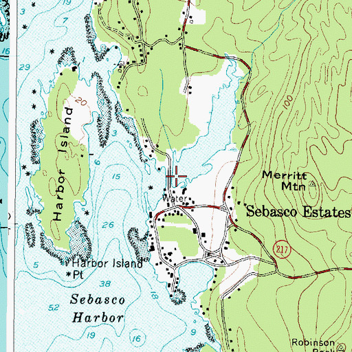 Topographic Map of Wah-Tuh Lake Dam, ME